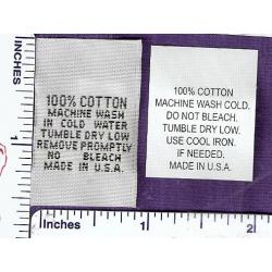 Woven Taffeta Size and Care Labels Tabs Ready to Ship